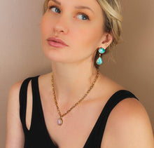 Load image into Gallery viewer, Asymmetric Amazonite Earrings