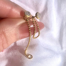 Load image into Gallery viewer, CONVERTIBLE CHAIN EARRINGS // rose quartz