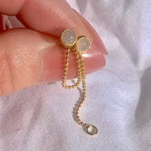 Load image into Gallery viewer, CONVERTIBLE CHAIN EARRINGS // rose quartz