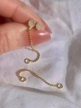 Load image into Gallery viewer, CONVERTIBLE CHAIN EARRINGS // rose quartz