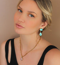 Load image into Gallery viewer, Asymmetric Amazonite Earrings