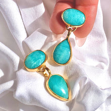 Load image into Gallery viewer, Asymmetric Amazonite Earrings