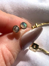 Load image into Gallery viewer, DISCO EARRINGS // 4mm Labradorite
