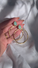 Load and play video in Gallery viewer, Hammered Hoops // Amazonite
